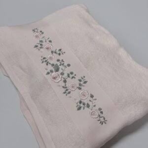 EMBROIDERY BORDER TOWEL IMPORTED - LONG FLORAL