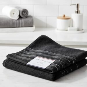TOMMY TOWEL - BLACK
